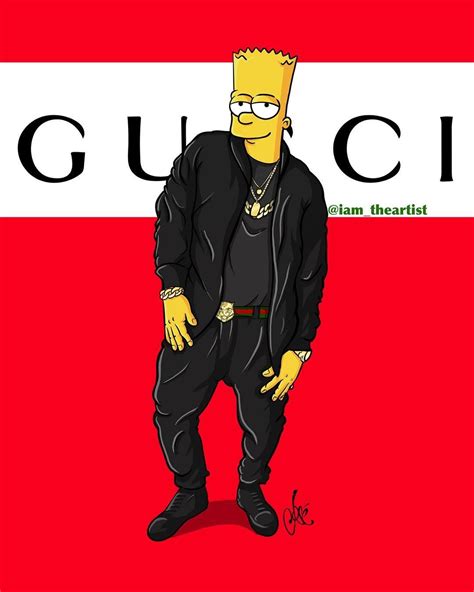 foto dei simpson gucci e suprem|simpsons Gucci background.